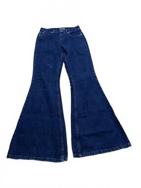 90s Y2K Vintage Wide Leg Flare Jeans By Tractor Size 5 100% Cotton